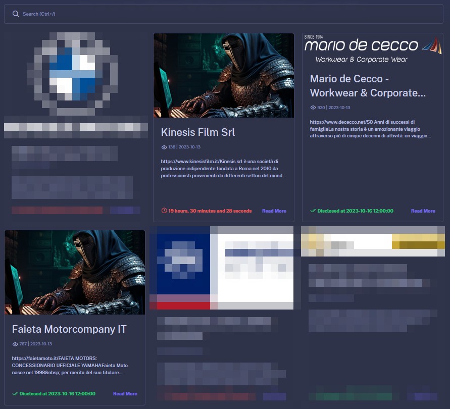 attacchi ad opera di Knight in Italia - Settore automobilistico/moda e cinematografico