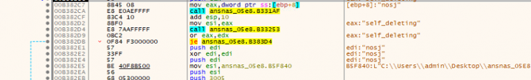 auto cancellazione usando la funzione ShellExecuteA