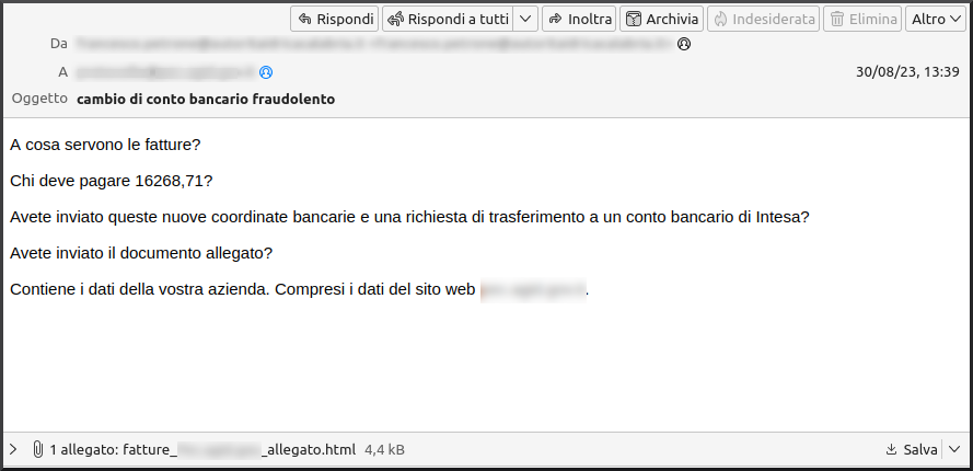 email fraudolenta