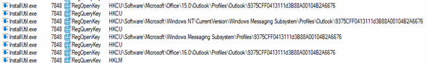 Gli accessi al profilo Outlook