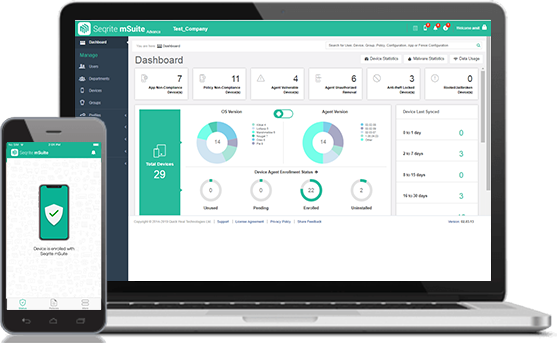 Mobile Security: la dashboard di Seqrite EMM